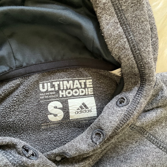Adidas Ultimate Gray Hoodie "Fight Like Hell" Cancer Small - Picture 5 of 9
